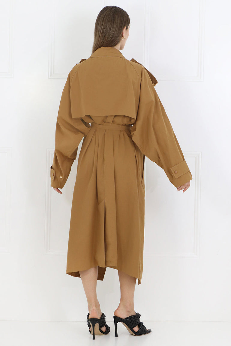 BOTTEGA VENETA RTW CLASSIC TRENCH COAT CAMEL