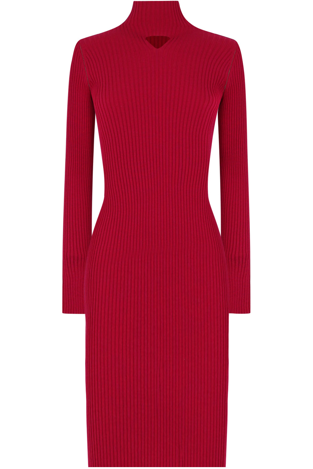 BOTTEGA VENETA RTW CUTOUT RIB DRESS L/S VALENTINE
