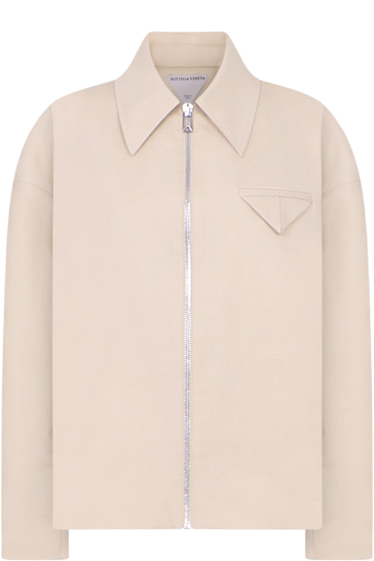 BOTTEGA VENETA RTW KIMONO SANDED COTTON BLOUSON | SEA SALT