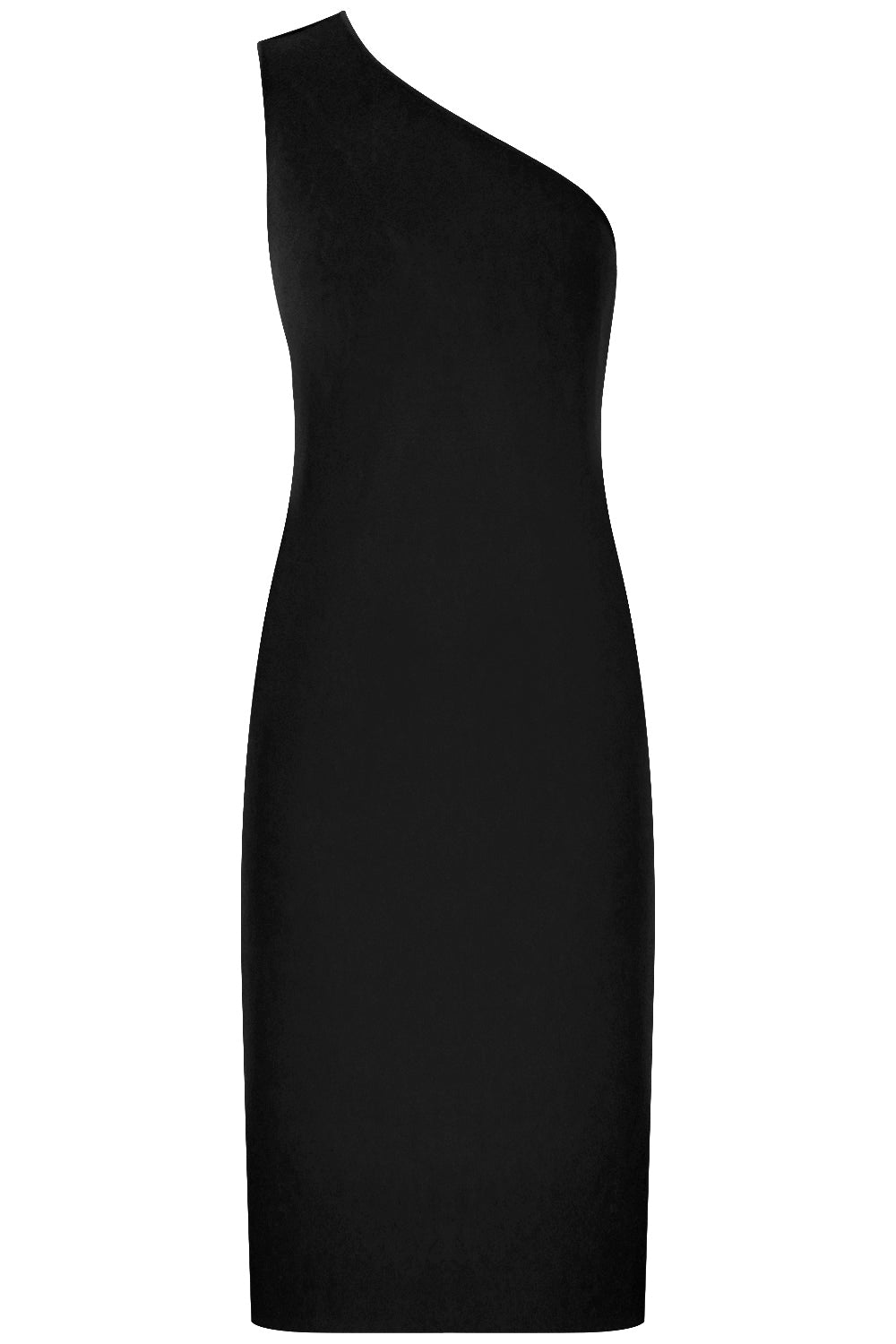 BOTTEGA VENETA RTW ONE SHOULDER DRESS BLACK