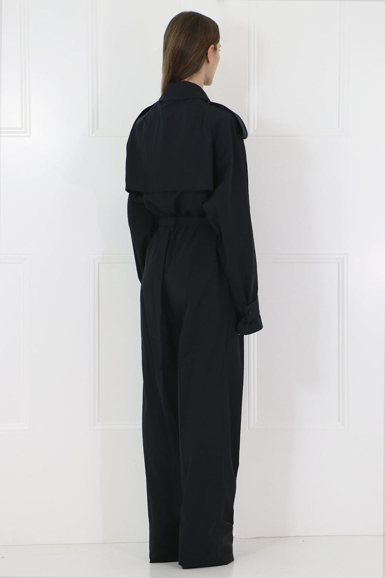 BOTTEGA VENETA RTW RELAXED FIT BOILERSUIT L/S BLACK