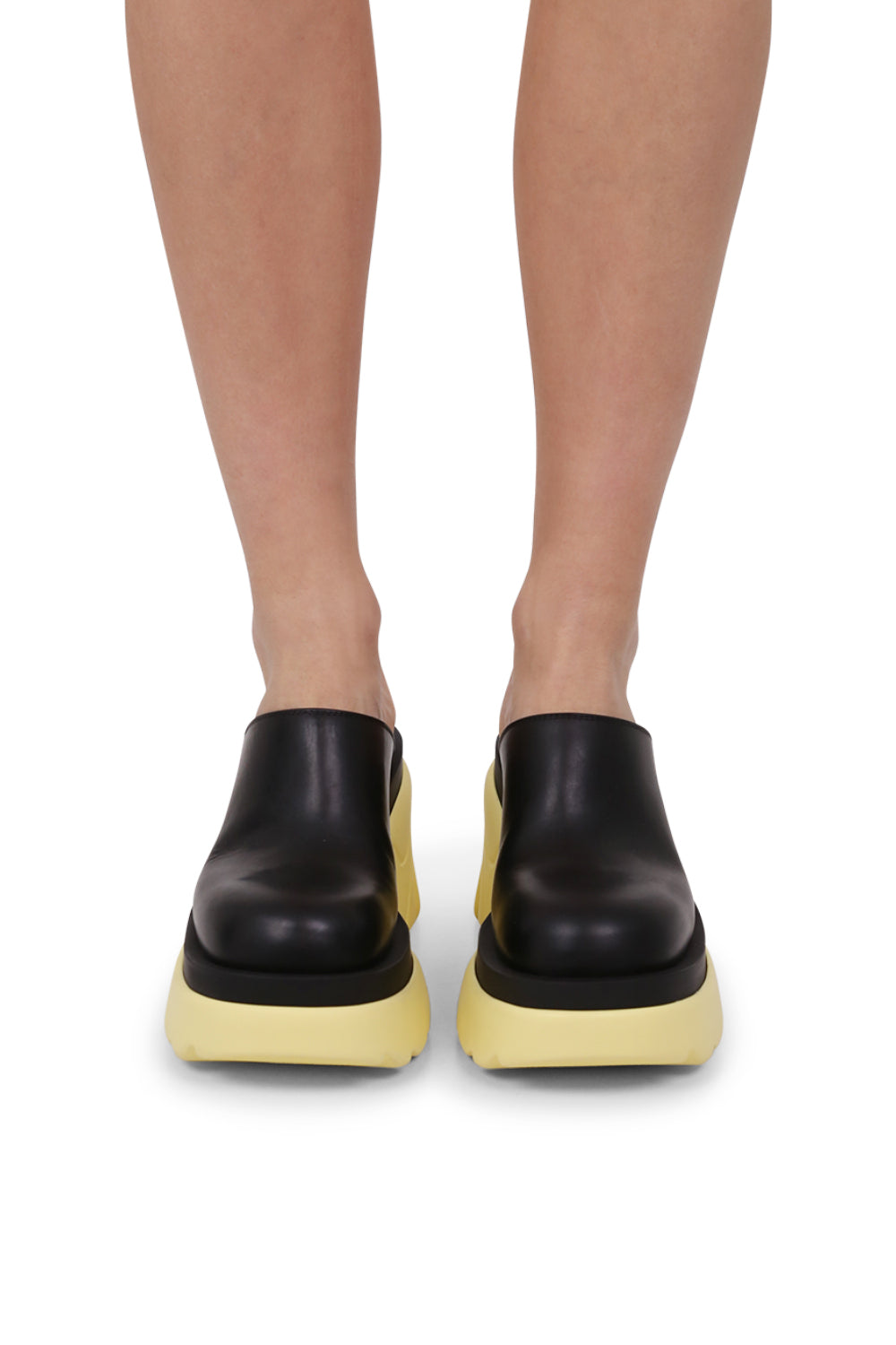 BOTTEGA VENETA FLASH MULE 60MM BLACK LEMONADE NEW SEASON PARLOUR X