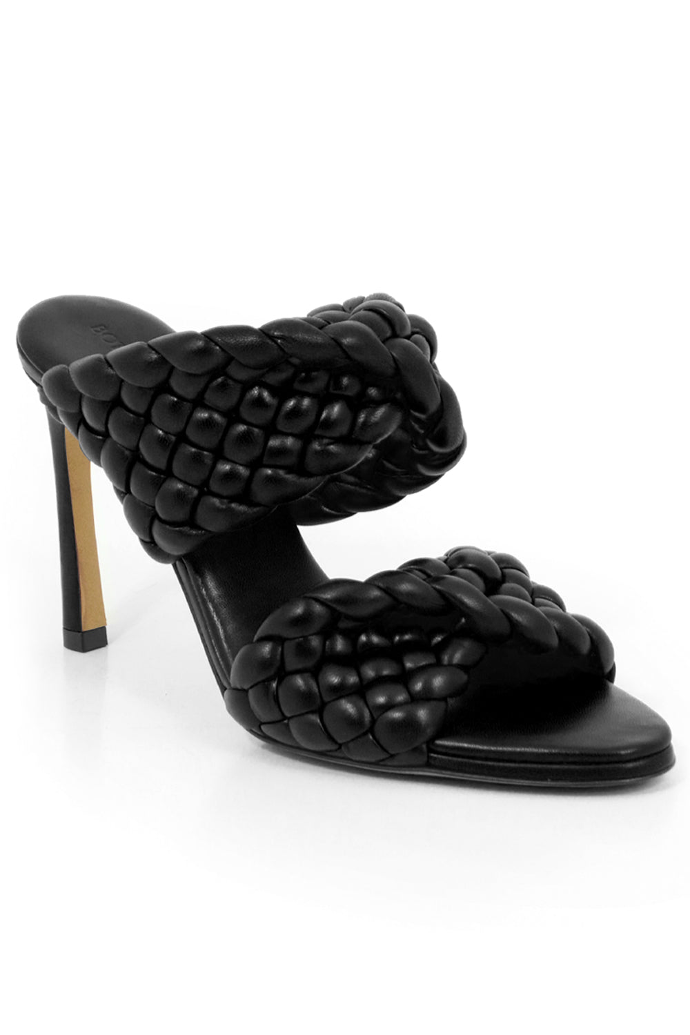 BOTTEGA VENETA SHOES PADDED CURVE SANDAL 90MM  BLACK