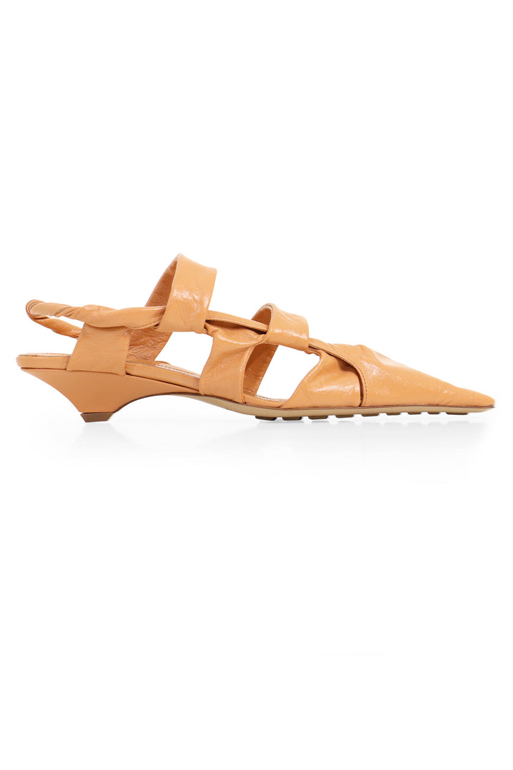 BOTTEGA VENETA SHOES POINT TWISTED STRAP 30MM SLINGBACK | CLAY