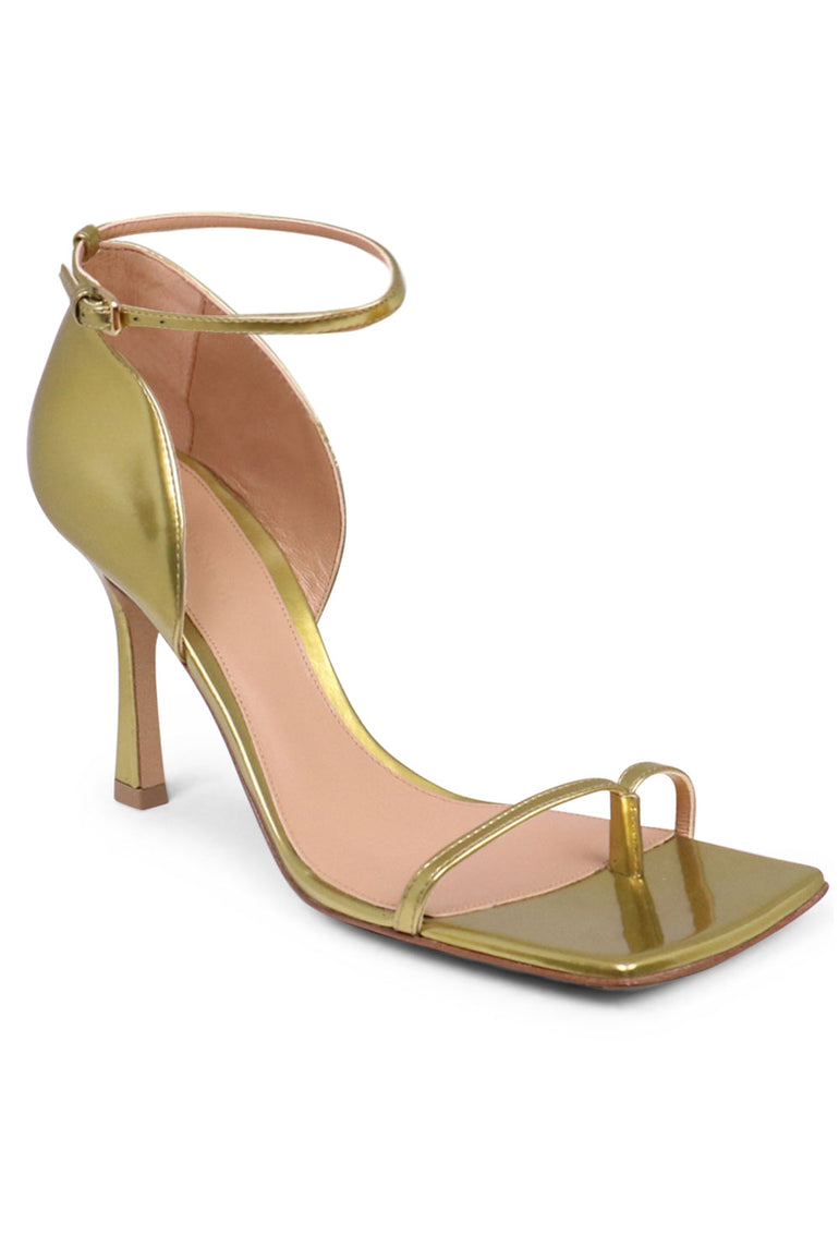 BOTTEGA VENETA STRETCH ANKLE STRAP HEEL 90 MM GOLD PARLOUR X