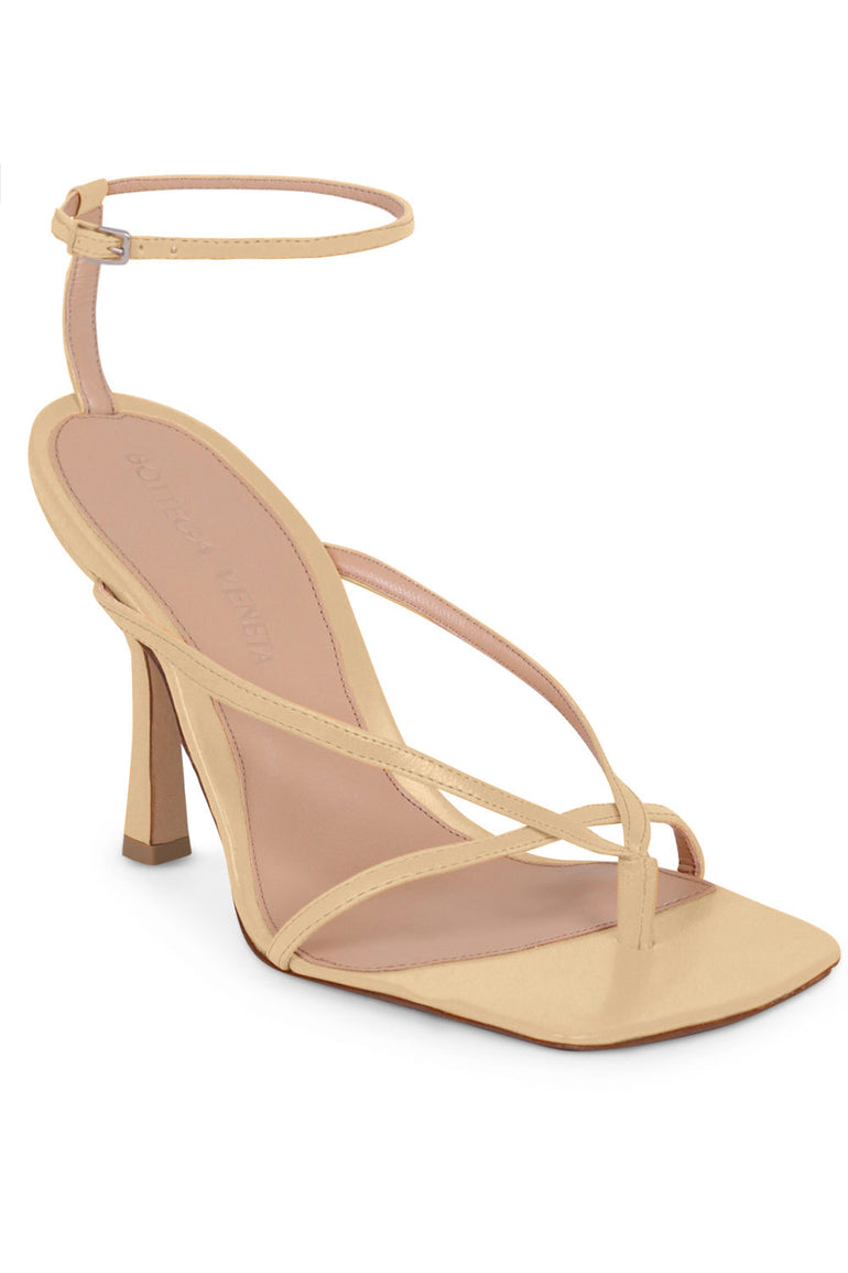 BOTTEGA VENETA STRETCH THONG SANDAL 90MM CANE SUGAR PARLOUR X