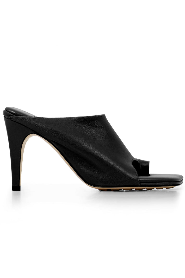 BOTTEGA VENETA SHOES THONG MULE 90MM BLACK