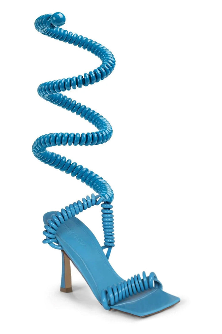 BOTTEGA VENETA CURL STRETCH SANDAL 90MM TURQUOISE NEW SEASON