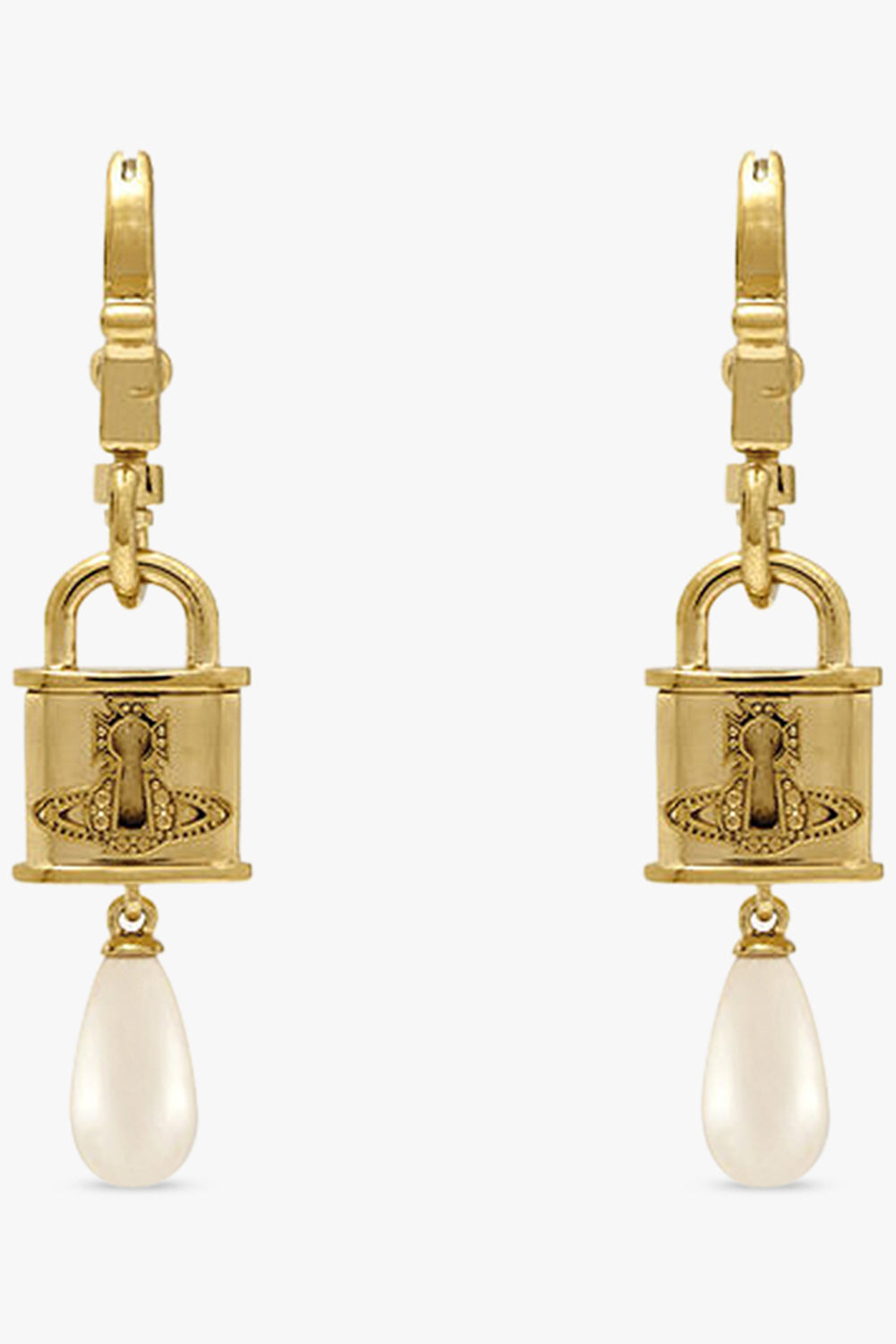 VIVIENNE WESTWOOD JEWELLERY GOLD / White/Gold Celestia Small Earrings | White/Gold