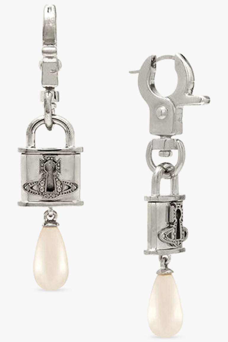 VIVIENNE WESTWOOD JEWELLERY SILVER / White/Silver Celestia Small Earrings | White/Silver