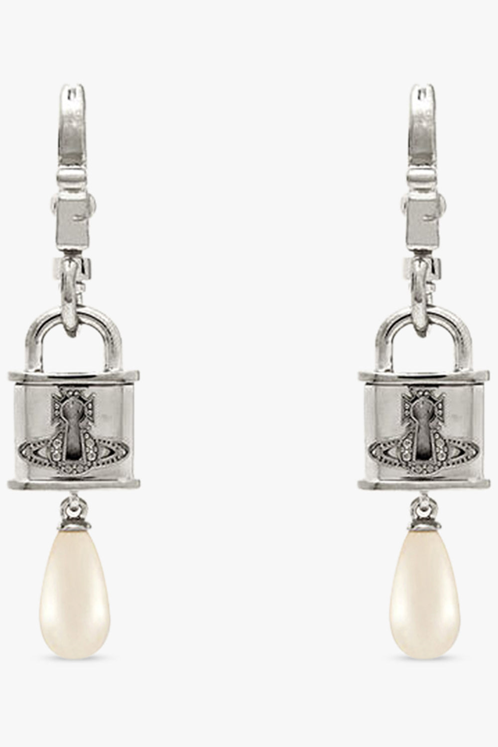VIVIENNE WESTWOOD JEWELLERY SILVER / White/Silver Celestia Small Earrings | White/Silver