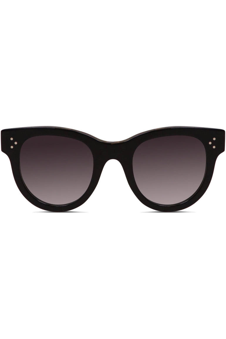 CELINE ACCESSORIES BLACK CL4003IN ROUND SUNGLASSES | BLACK/GREY