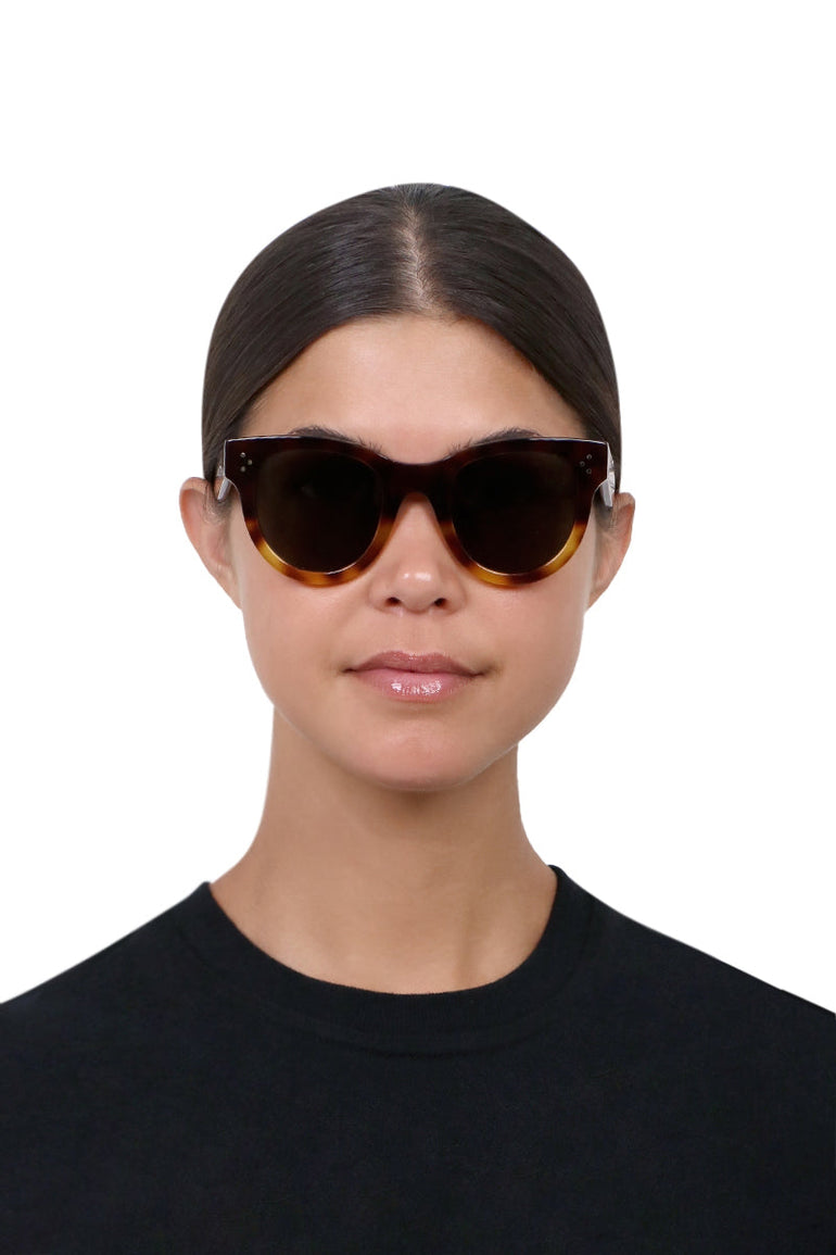 Round Celine Eye CELINE CAT EYE SUNGLASSES GRADIENT HAVANA PARLOUR