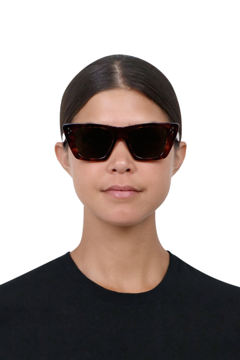 CELINE ACCESSORIES BROWN S213 SUNGLASSES | SHINY HAVANA/GREY