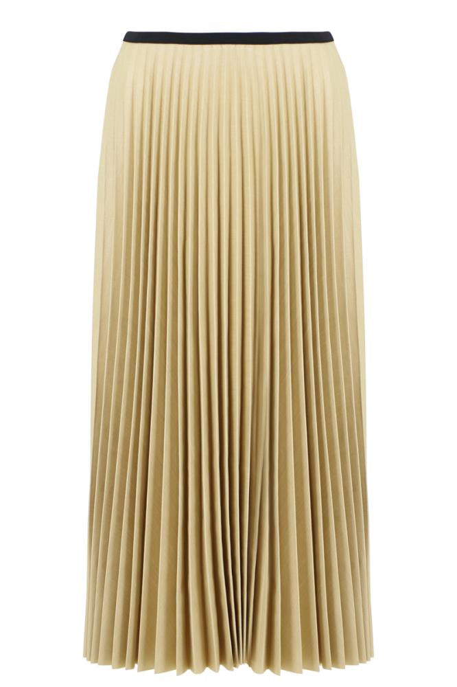CELINE RTW BEIGE / FR34 PLEATED SKIRT LIGHT CANVAS BEIGE