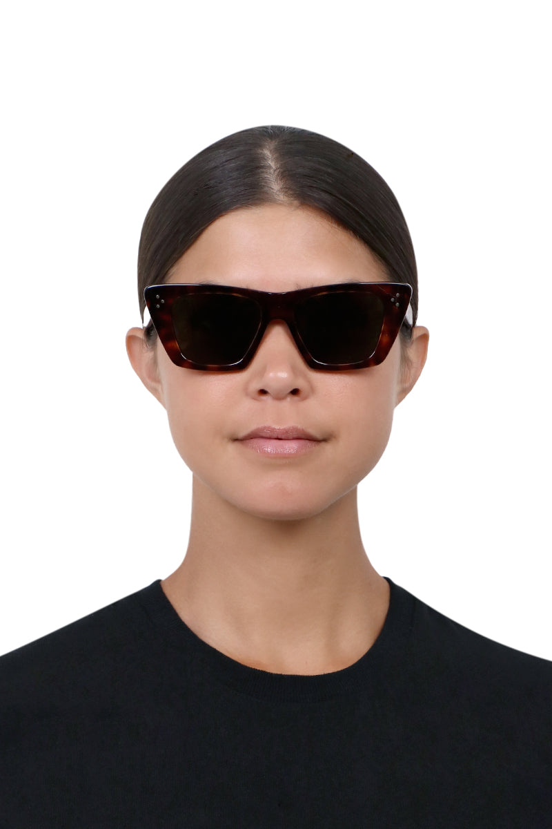 CELINE SUNGLASSES RED 213 SUNGLASSES | RED FORT/BROWN