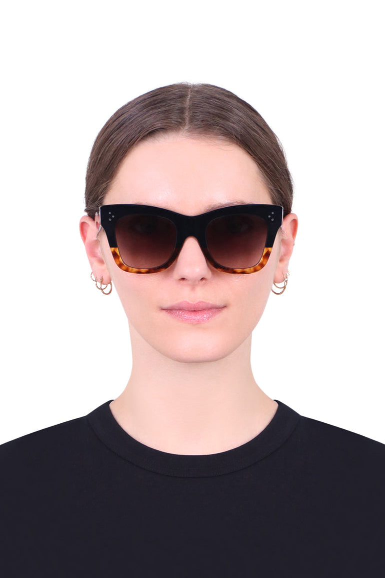 CELINE CAT EYE CL4004IN SUNGLASSES HAVANA/BLACK NEW SEASON