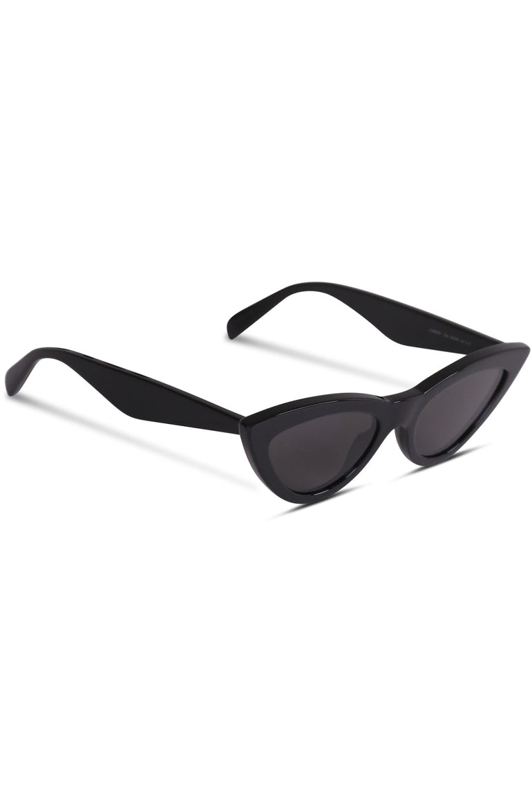 CELINE SUNGLASSES BLACK CAT EYE SUNGLASSES | SHINY BLACK SMOKE