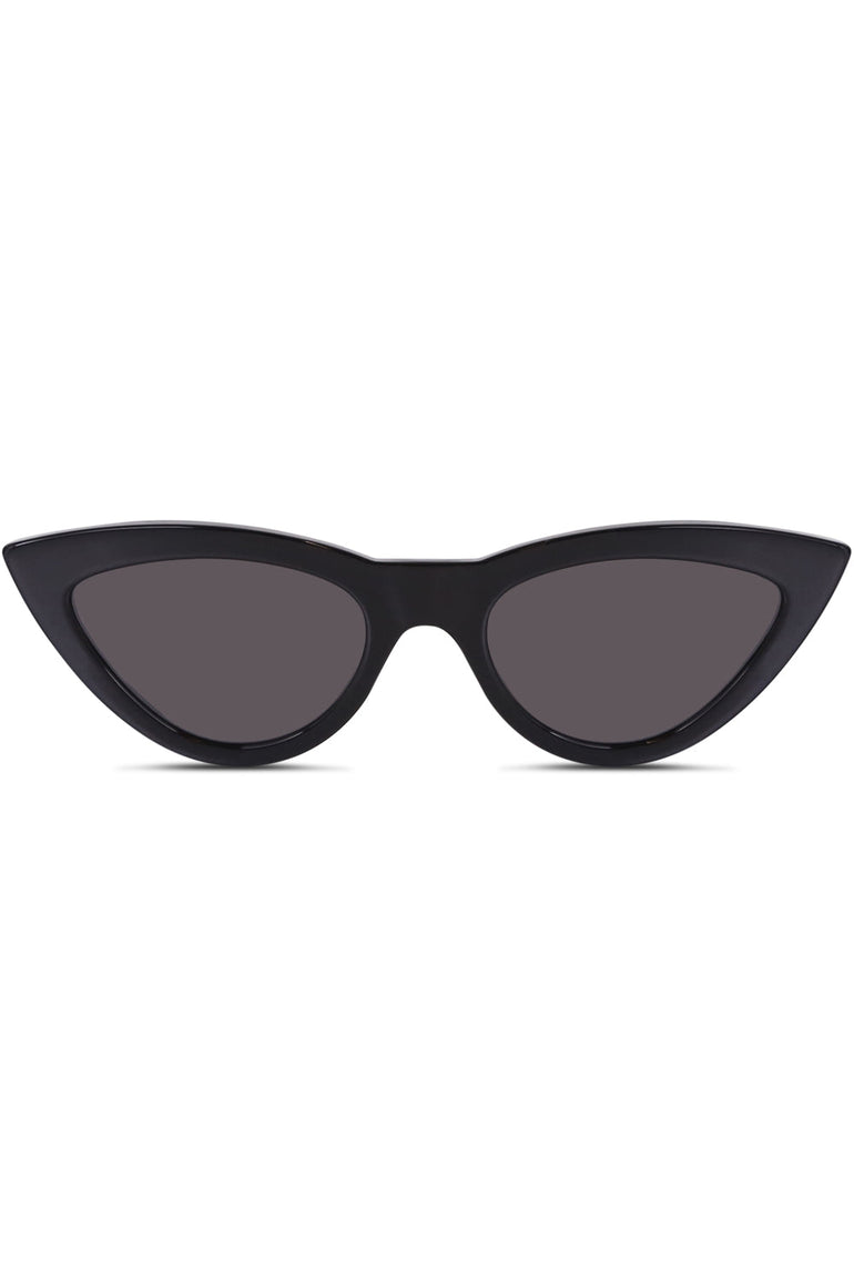 CELINE SUNGLASSES BLACK CAT EYE SUNGLASSES | SHINY BLACK SMOKE