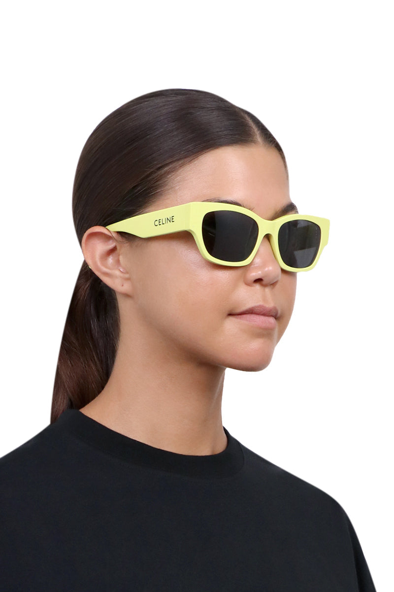 CELINE SUNGLASSES MULTI MONOCHROMS 05 SUNGLASSES | LIME/BLACK