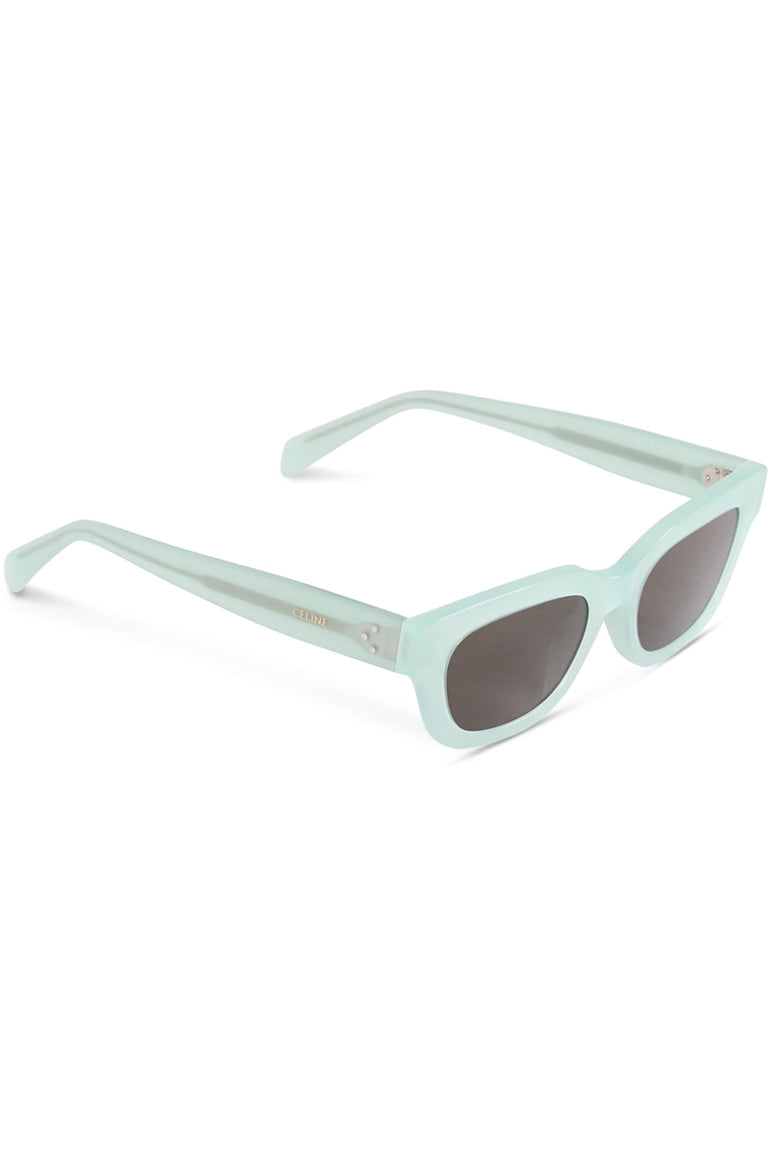 CELINE SUNGLASSES GREEN RECTANGLE S192 SUNGLASSES | GREEN BROWN