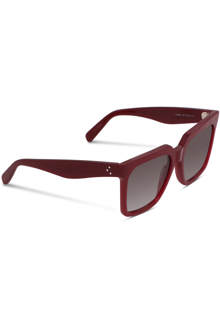 CELINE SUNGLASSES MULTI RECTANGLE SUNGLASSES | BURGUNDY/BLACK