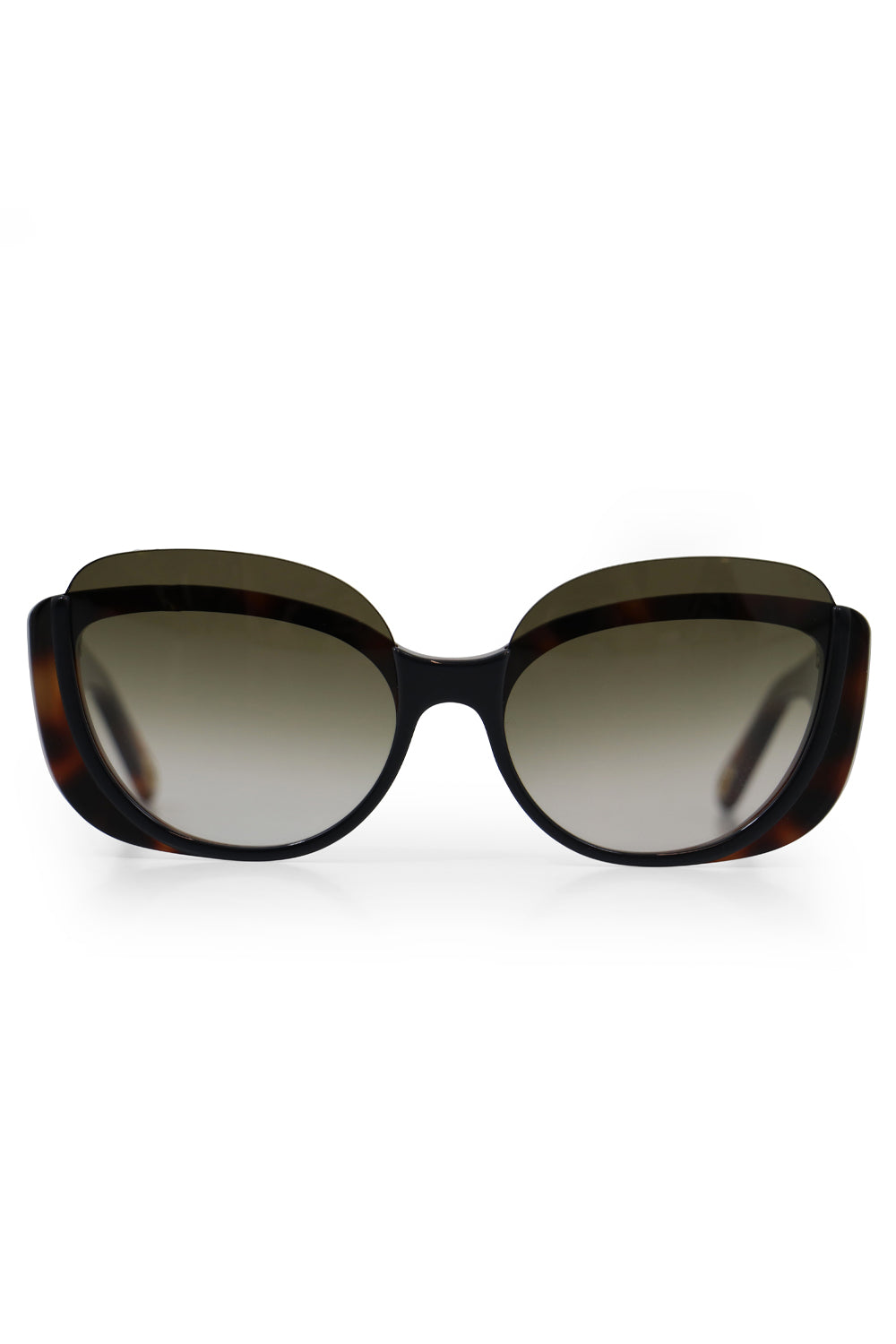 CHLOE ACCESSORIES BLACK CAYLA BUTTERFLY SUNGLASSES BLACK HAVANA