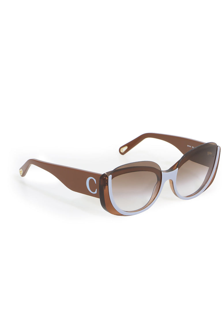 CHLOE ACCESSORIES BEIGE CAYLA BUTTERFLY SUNGLASSES NUDE