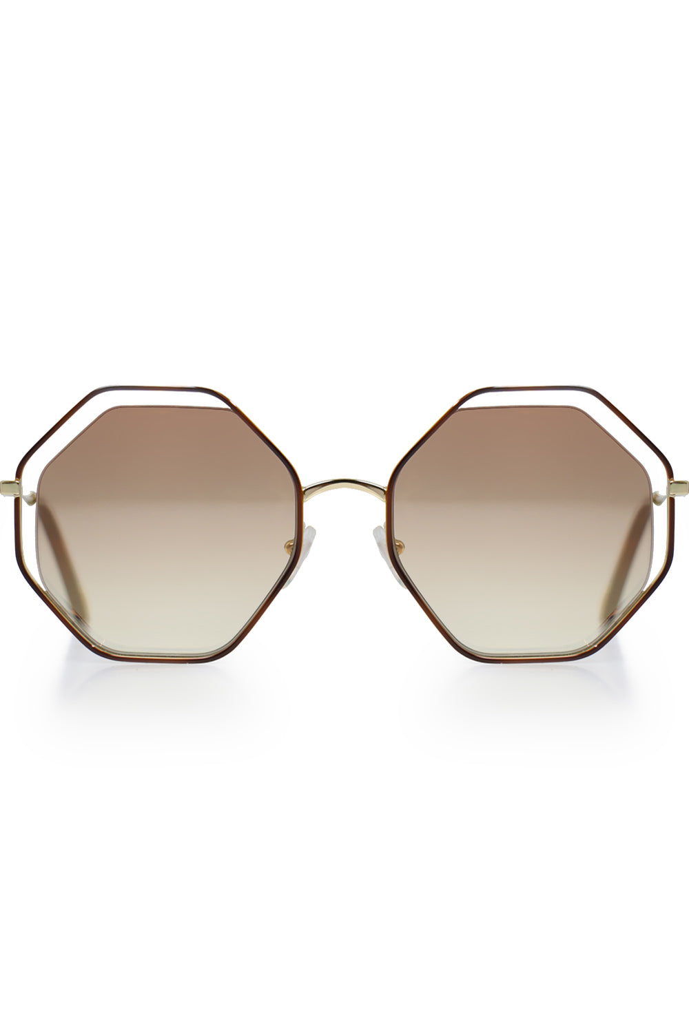 CHLOE ACCESSORIES MULTI POPPY METAL SUNGLASSES HAVANA/ROSE