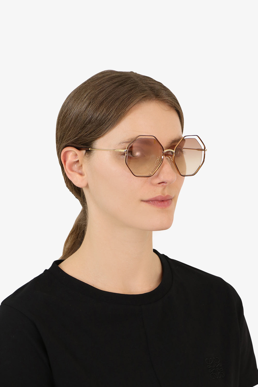 CHLOE ACCESSORIES MULTI POPPY PETITE SUNGLASSES HAVANA/BRONZE