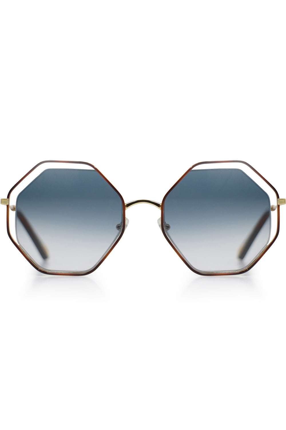 CHLOE ACCESSORIES MULTI POPPY PETITE SUNGLASSES HAVANA/PETROL