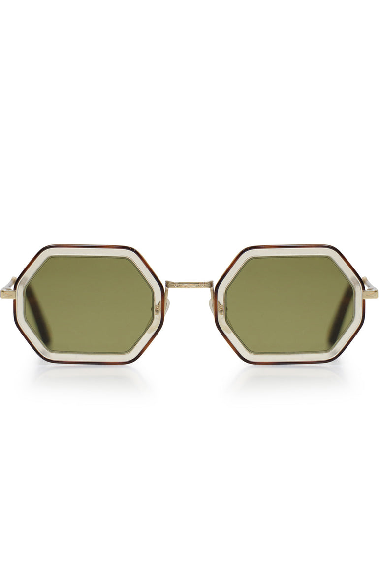 CHLOE ACCESSORIES KHAKI TALLY METAL SUNGLASSES HAVANA/KHAKI