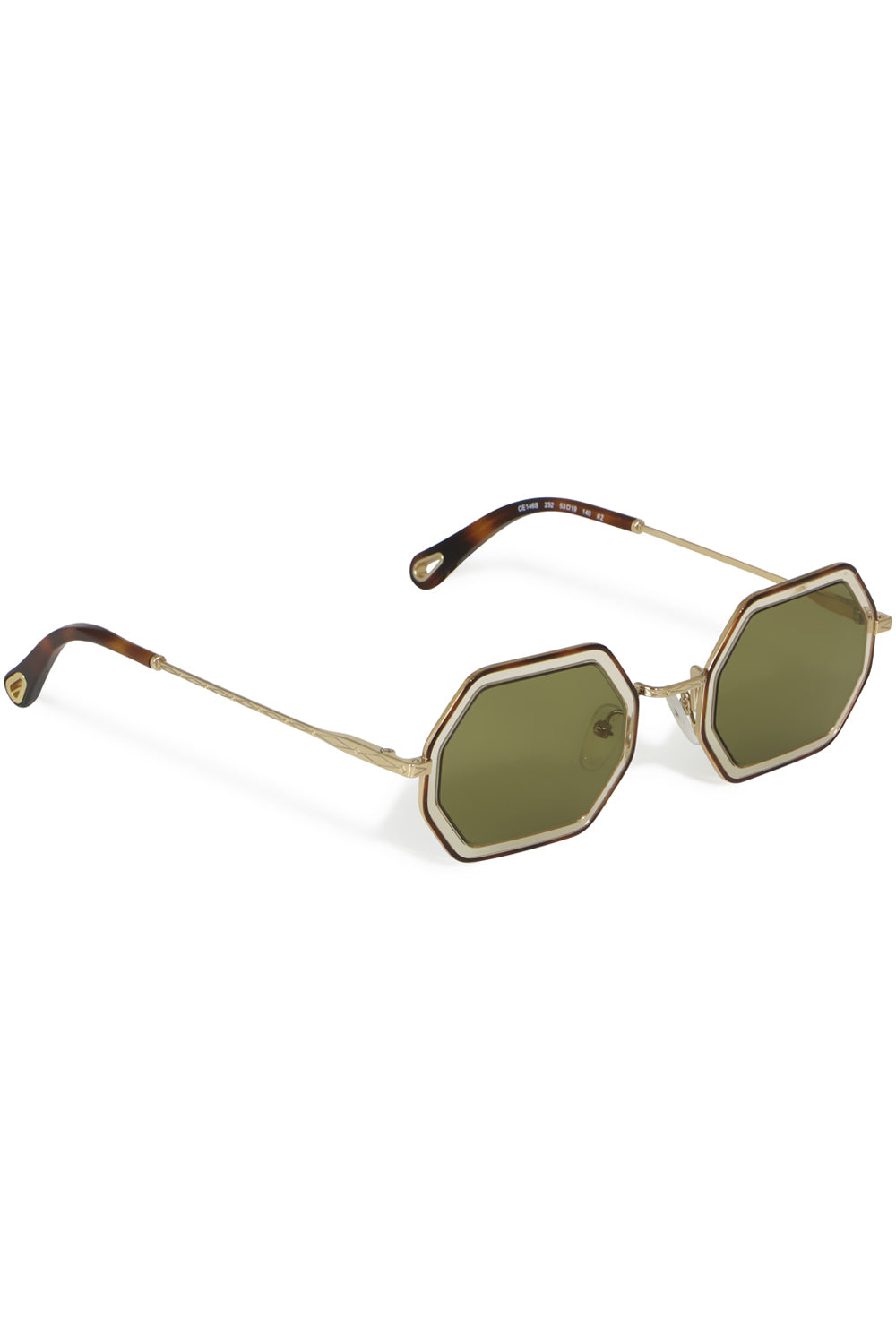 CHLOE ACCESSORIES KHAKI TALLY METAL SUNGLASSES HAVANA/KHAKI
