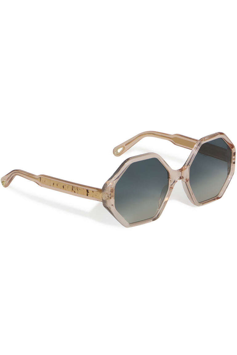 CHLOE ACCESSORIES PINK WILLOW BIO ACETATE SUNGLASSES PEACH