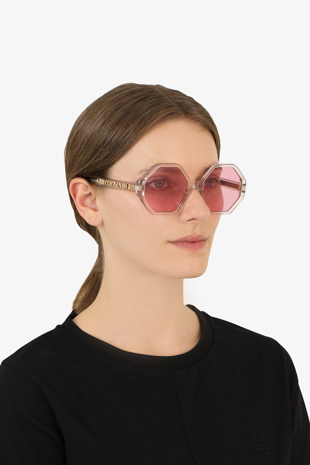 CHLOE ACCESSORIES PINK WILLOW BIO ACETATE SUNGLASSES PINK