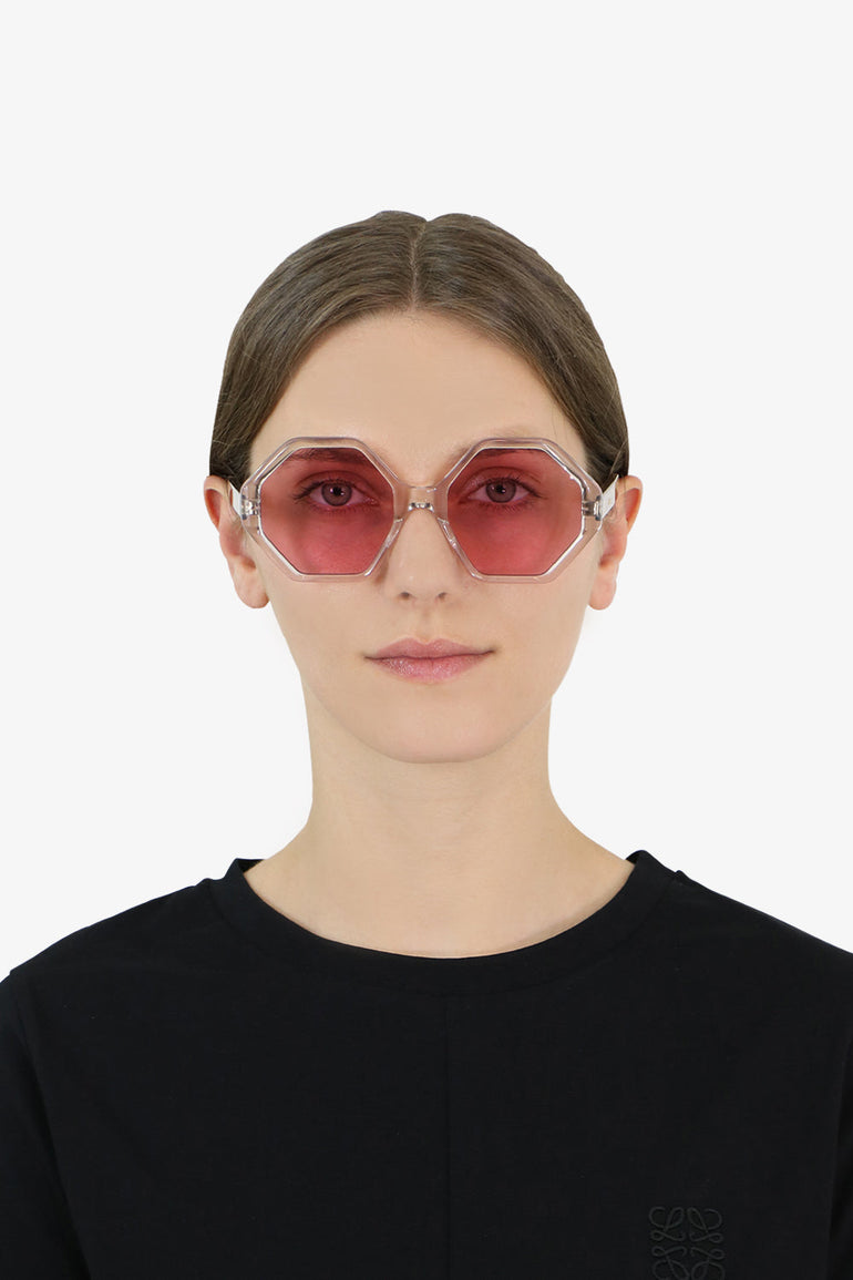 CHLOE ACCESSORIES PINK WILLOW BIO ACETATE SUNGLASSES PINK