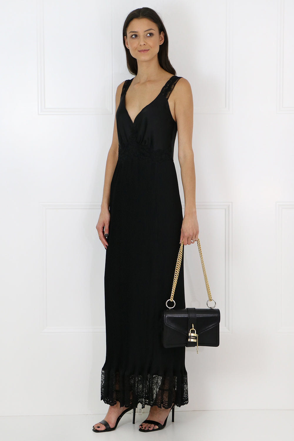 CHLOE BAGS BLACK ABY CROSSBODY BAG BLACK
