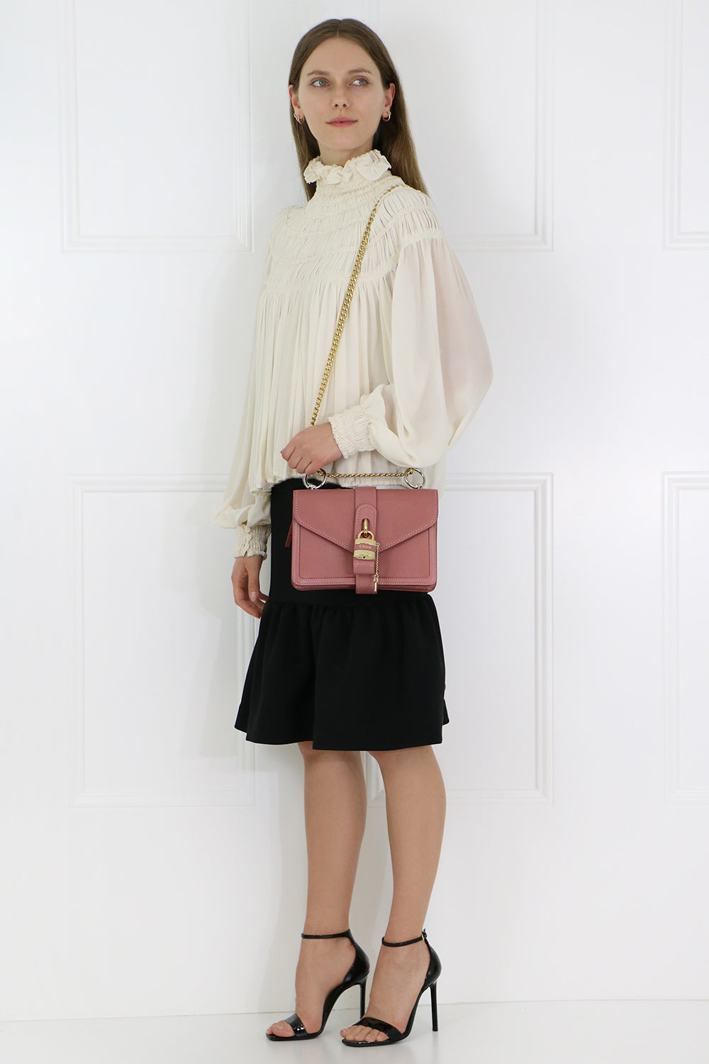 CHLOE BAGS PINK ABY CROSSBODY BAG RUSTY PINK