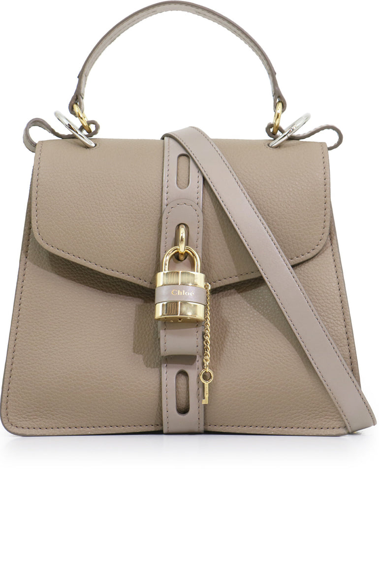 CHLOE BAGS GREY ABY SHOULDER BAG MOTTY GREY