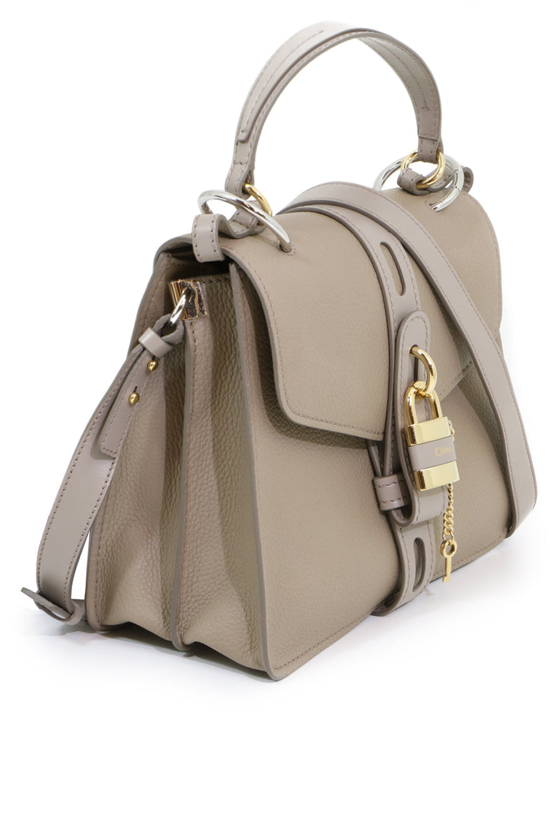 CHLOE BAGS GREY ABY SHOULDER BAG MOTTY GREY