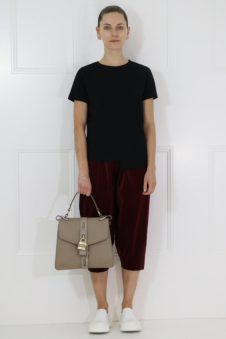 CHLOE BAGS GREY ABY SHOULDER BAG MOTTY GREY