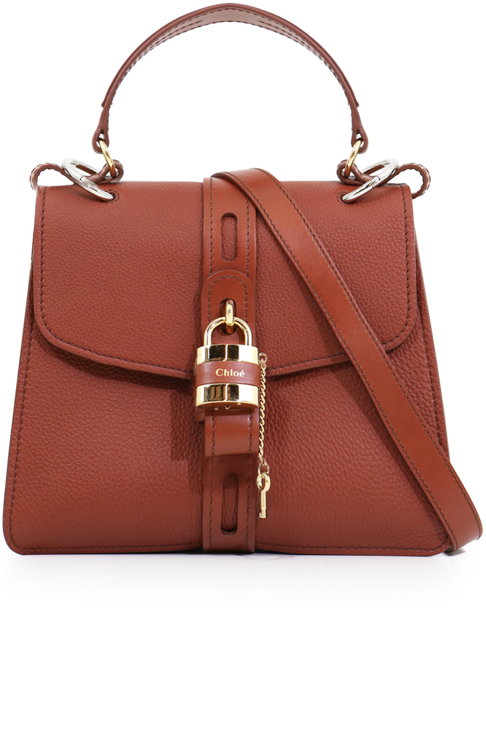 CHLOE BAGS BROWN ABY SHOULDER BAG SEPIA BROWN