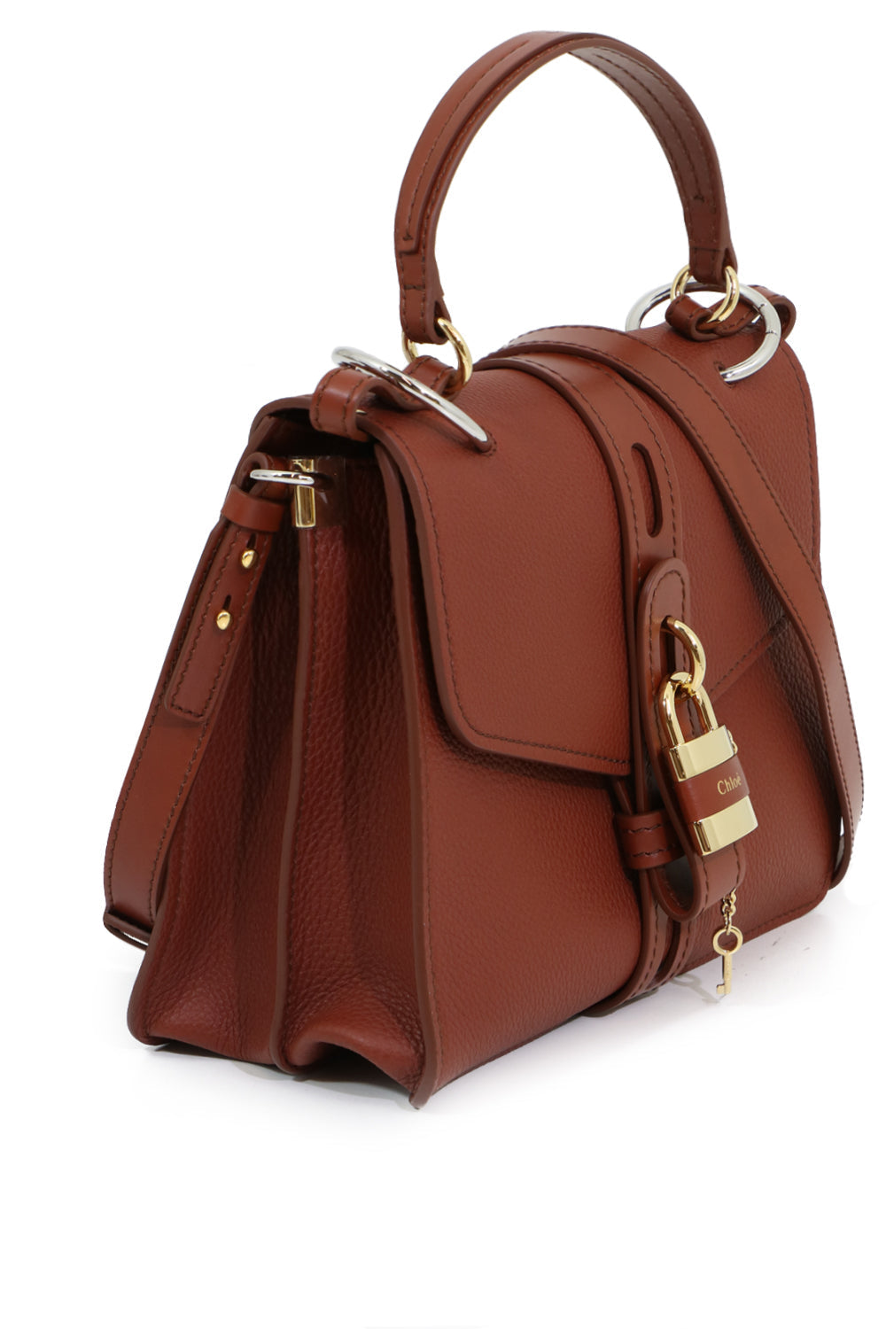 CHLOE BAGS BROWN ABY SHOULDER BAG SEPIA BROWN