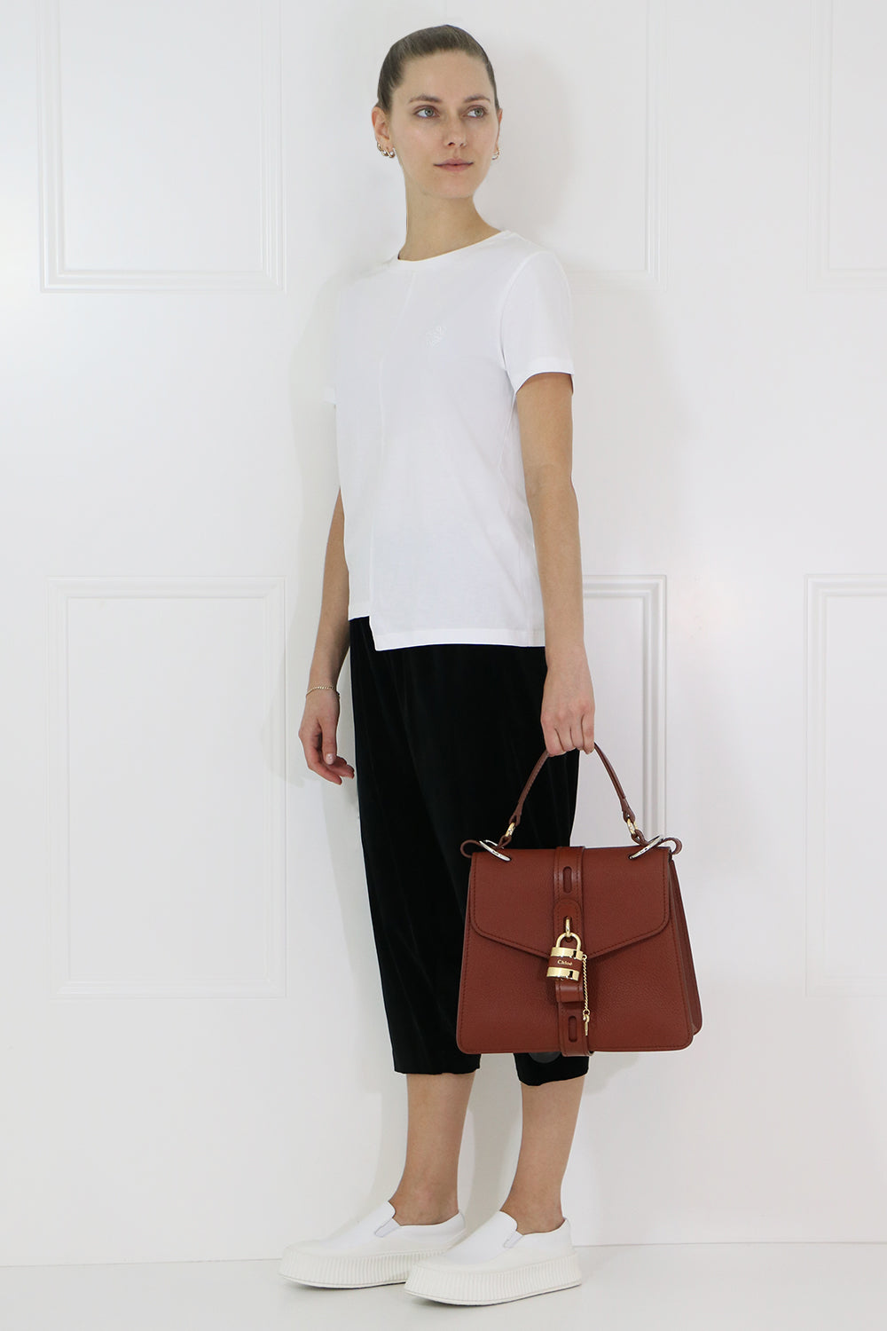 CHLOE BAGS BROWN ABY SHOULDER BAG SEPIA BROWN