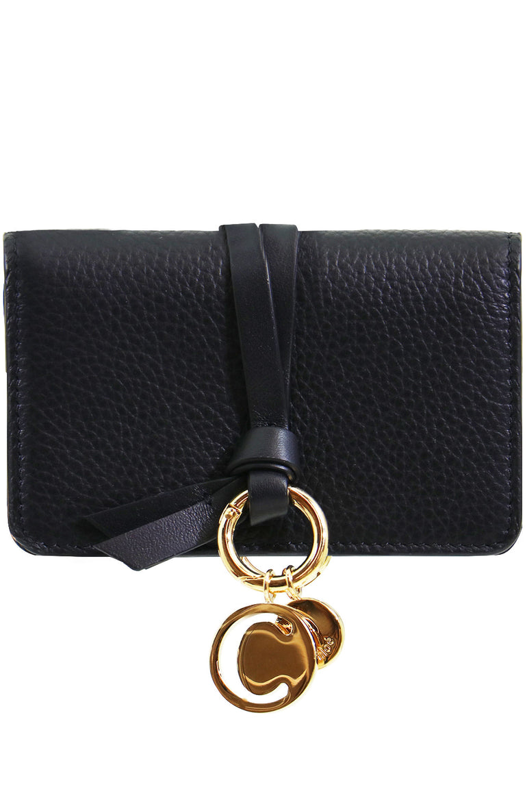 CHLOE BAGS BLACK ALPHABET CARDHOLDER BLACK