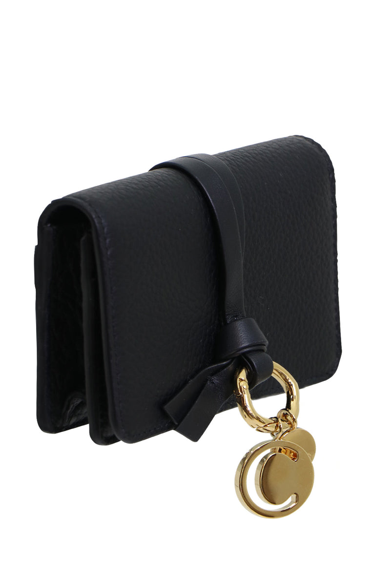CHLOE BAGS BLACK ALPHABET CARDHOLDER BLACK