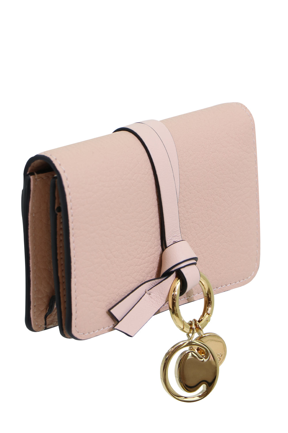 CHLOE BAGS BEIGE ALPHABET CARDHOLDER BLUSH NUDE