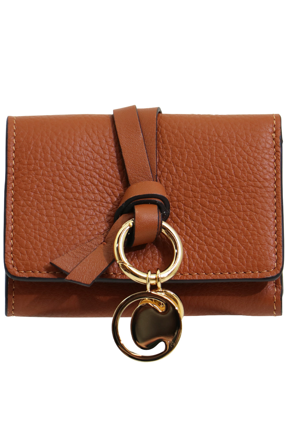 CHLOE BAGS BROWN ALPHABET WALLET TAN