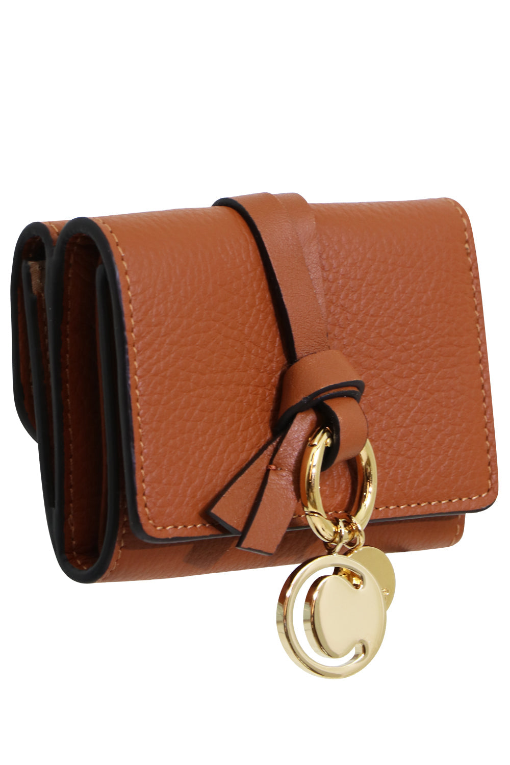 CHLOE BAGS BROWN ALPHABET WALLET TAN
