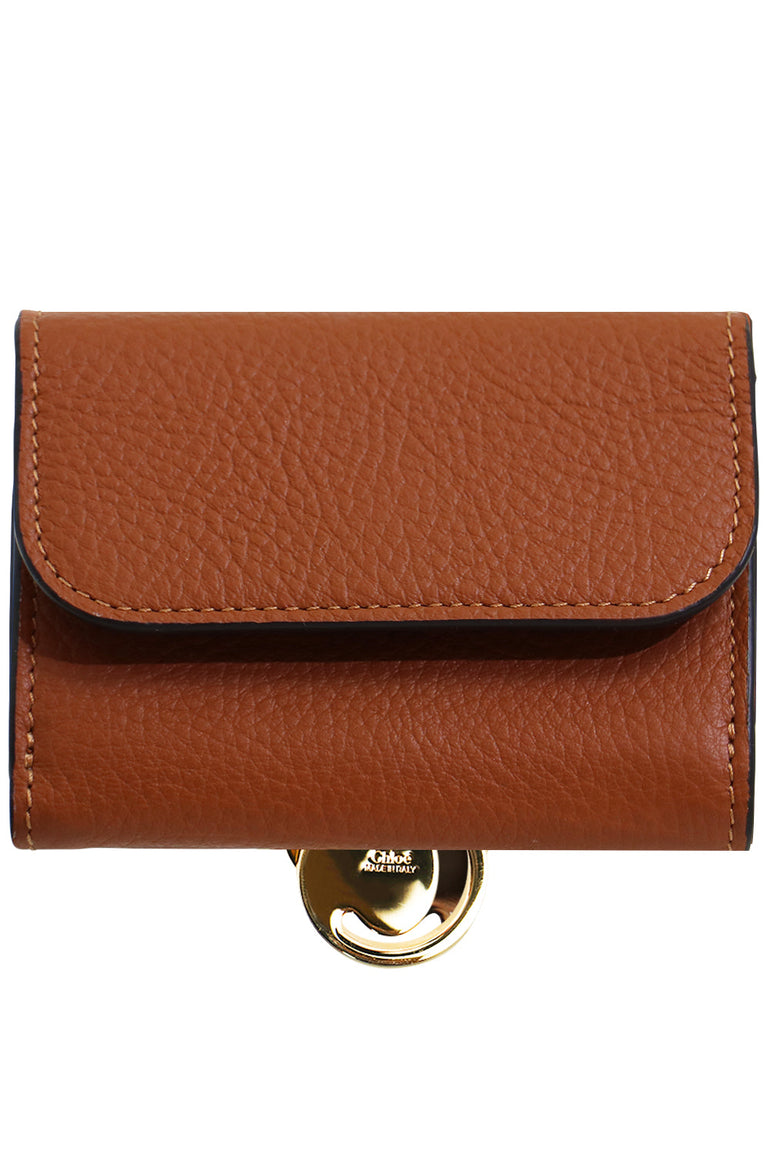 CHLOE BAGS BROWN ALPHABET WALLET TAN